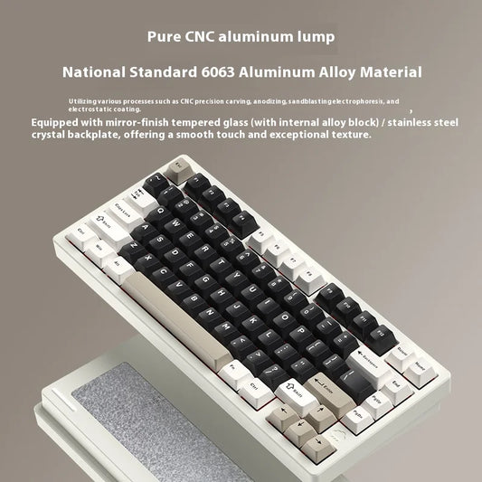 Wireless Mechanical Keyboard with RGB Tempered Glass Base