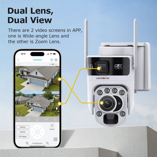 Outdoor Dual-Lens 4G CCTV Human Tracking