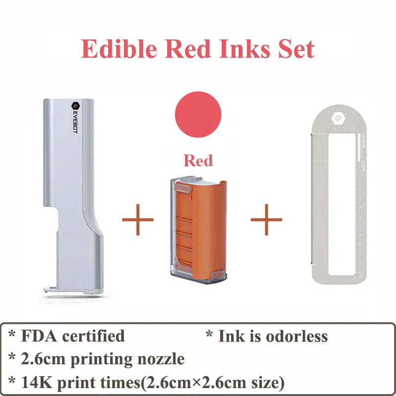 Rechargeable Food Printing Pen Red Ink