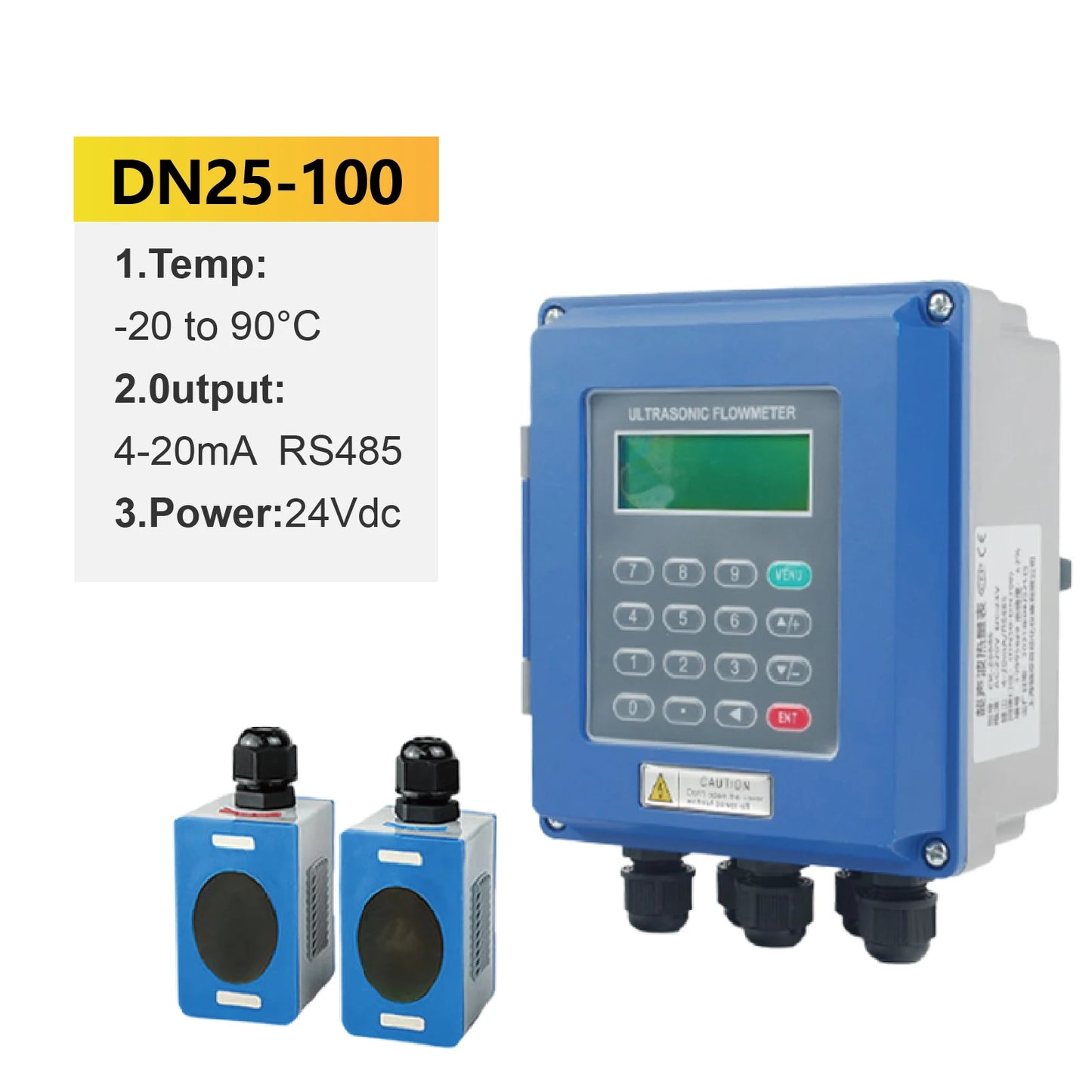 Clamp-On Ultrasonic Flow Meter S-Probe DN25–DN100