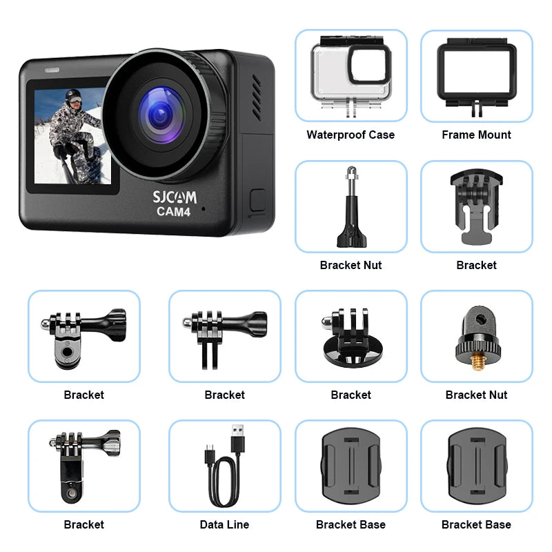 4K Waterproof Action Camera with 2.33" Touch Screen and WiFi