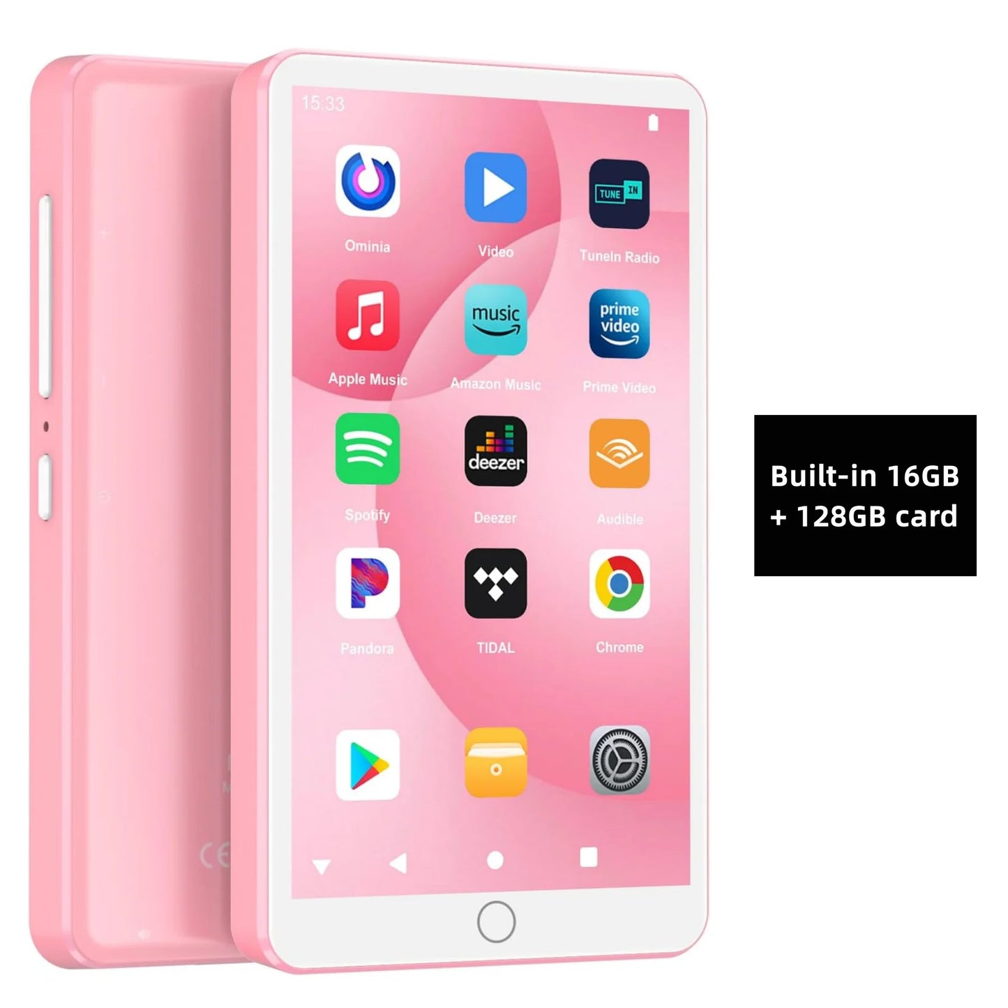 Android 13 MP3 Player Bluetooth WiFi Pink