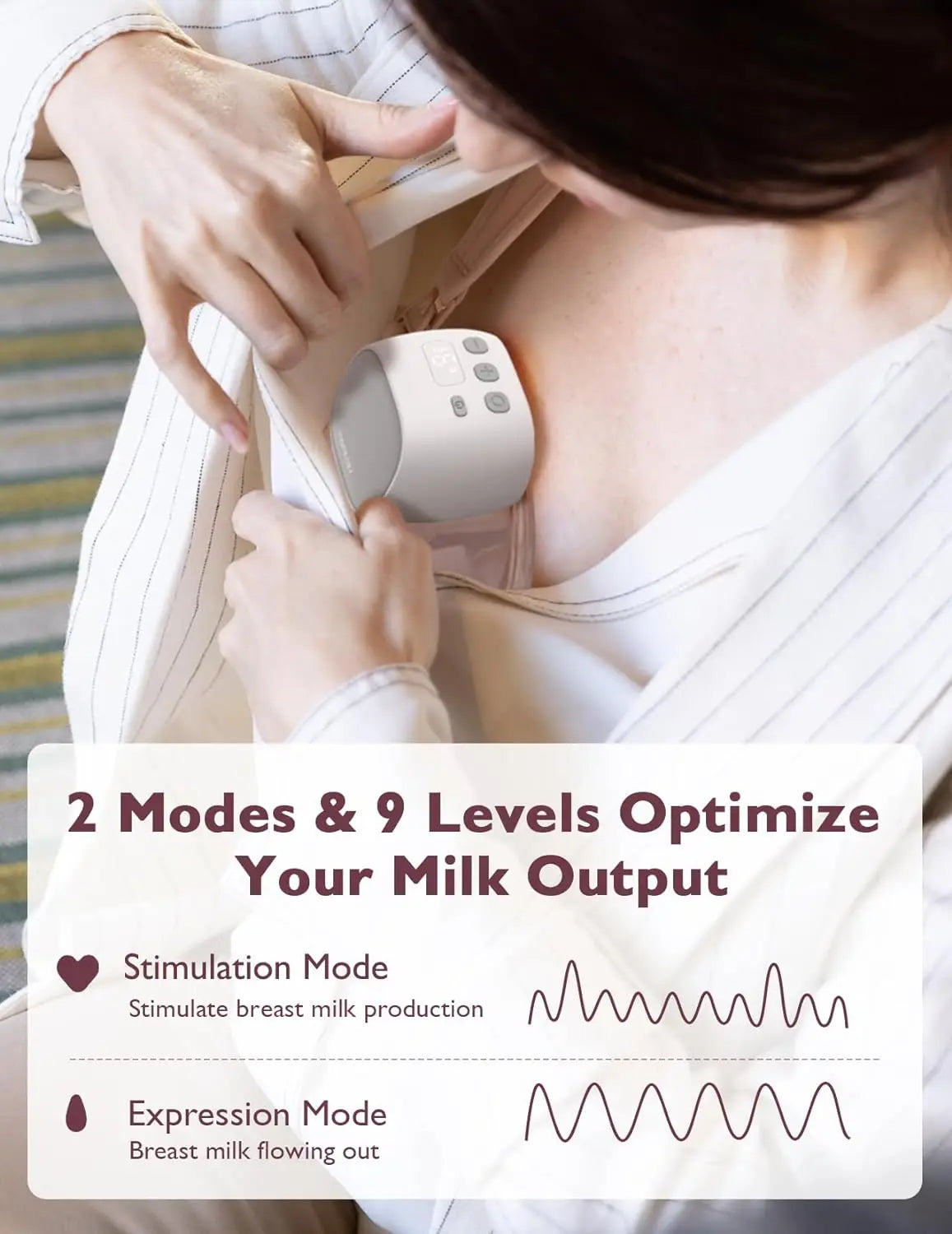 Wearable Electric Breast Pump Pack of Two Grey