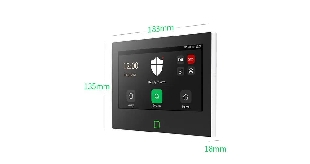 7 Inch Smart Alarm System Touchscreen Control Panel Only