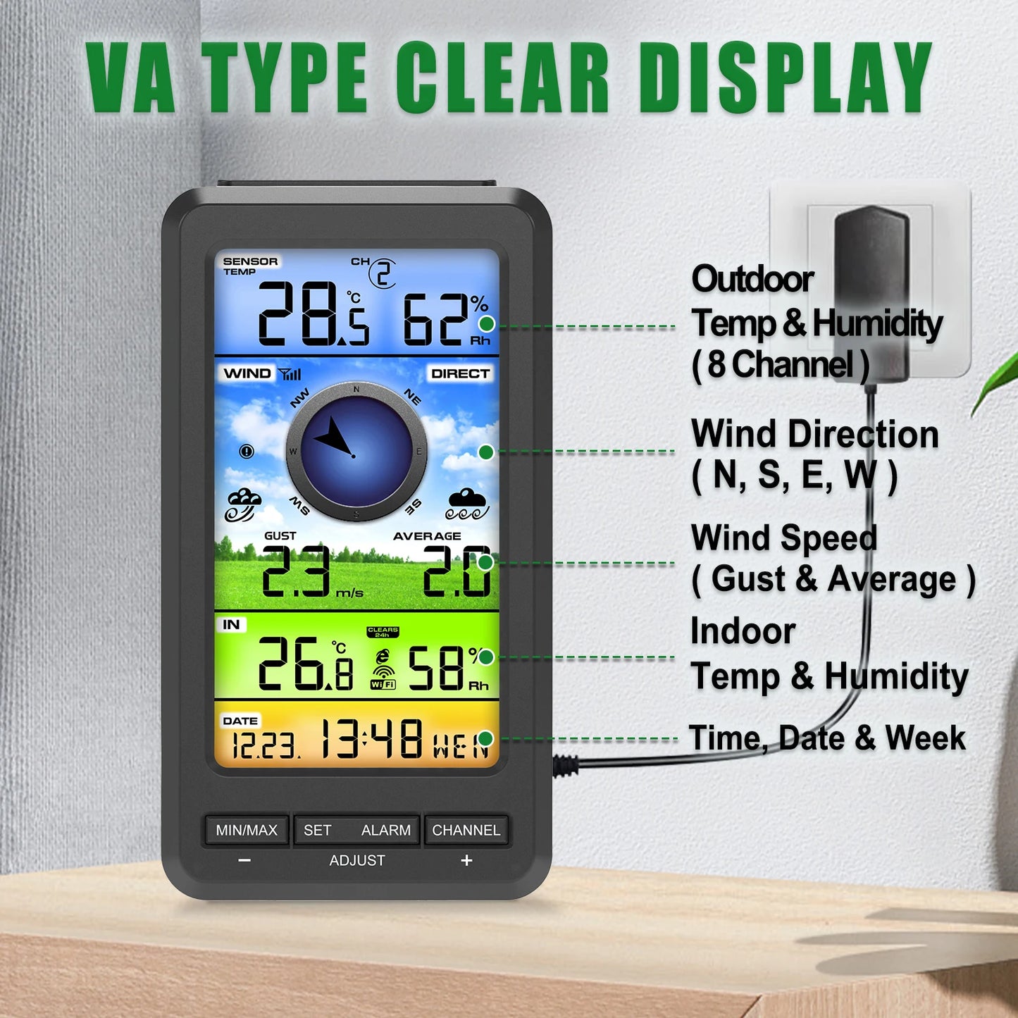 Smart WiFi Weather Station with Wind Speed and Direction