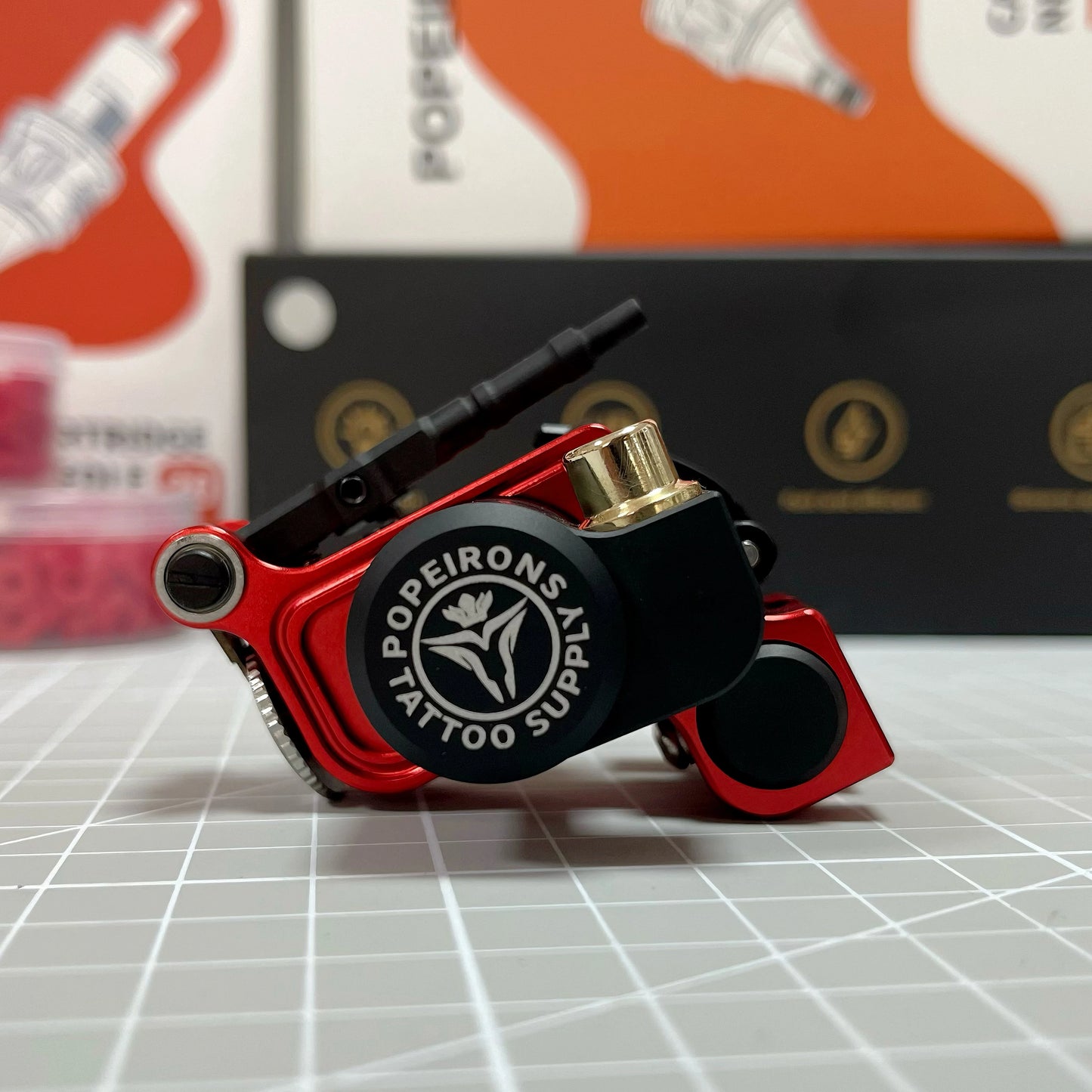 Heavy Duty Tattoo Machine Adjustable Stroke Red