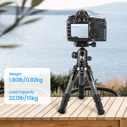 Portable Carbon Fiber Mini Camera Tripod Lightweight Travel Table Stand