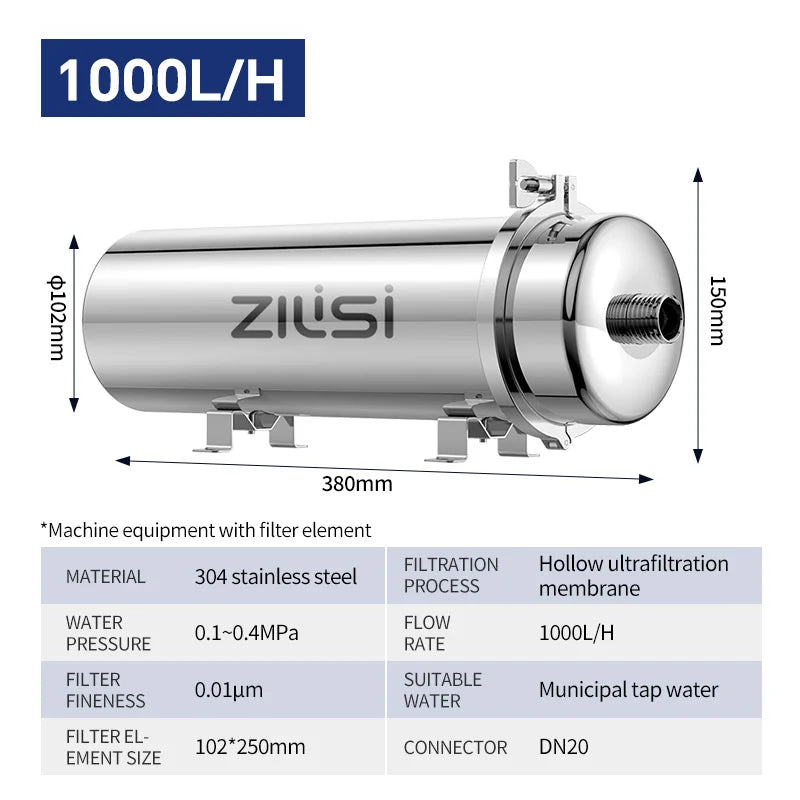 Commercial & Home PVDF Water Filter 1000L Capacity