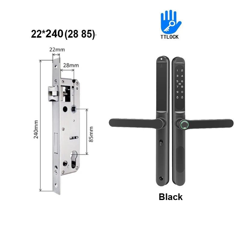 Waterproof Smart Sliding Door Lock Fingerprint Password App Control