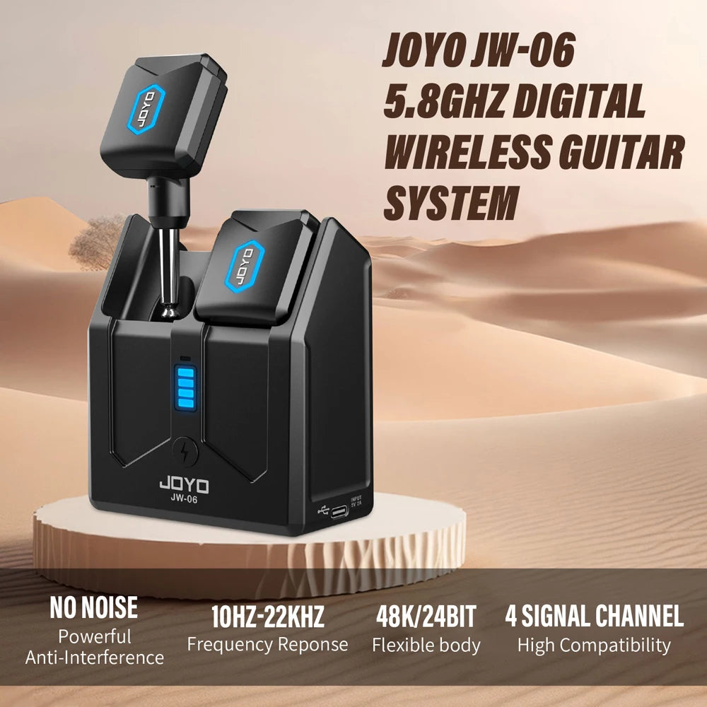 Wireless Guitar System 5.8GHz with Charging Case