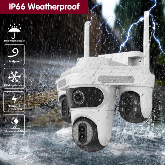 Panoramic 10X Zoom 4K Surveillance Camera 64GB