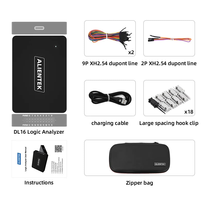 16CH Logic Analyzer Set with Protocol Decoding Software
