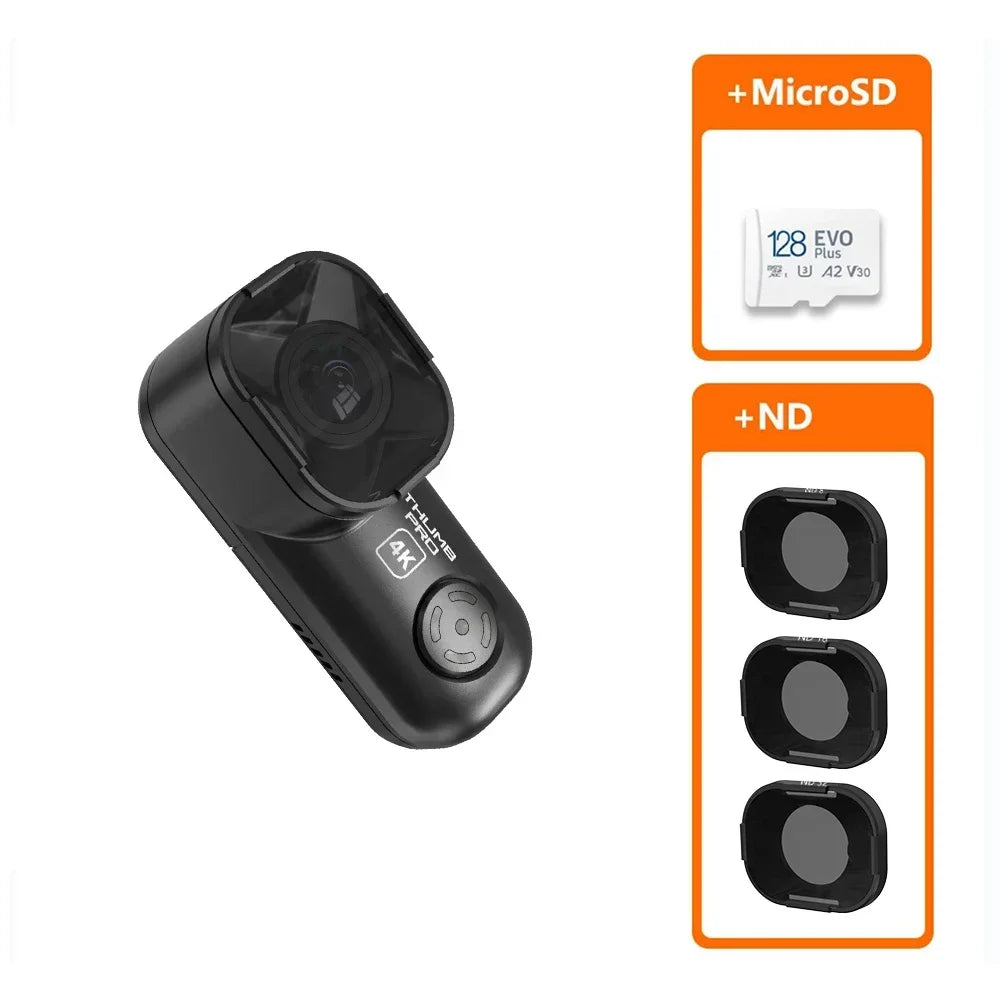 Portable 4K Action Camera Kit with ND Filters & 128GB