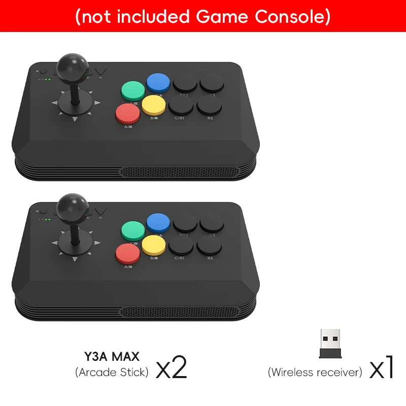 Wireless Arcade Fight Stick 2-Pack Bluetooth Controller Y3A MAX