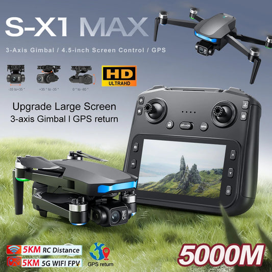 Black S-X1 Professional Drone 4K Camera Quadcopter