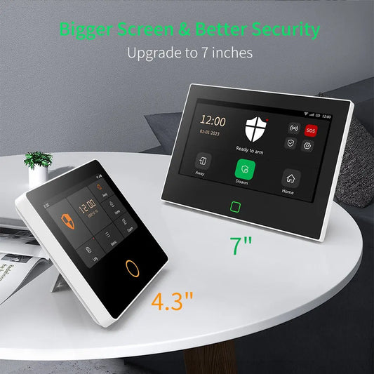 Portable 4G GSM Alarm Hub with 7-Inch Display