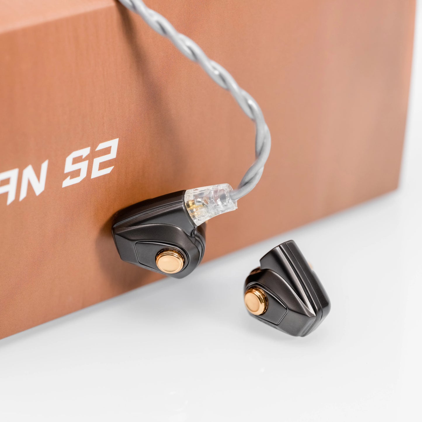 Brown In-Ear Earphones Type-C with Mic Dual Drivers