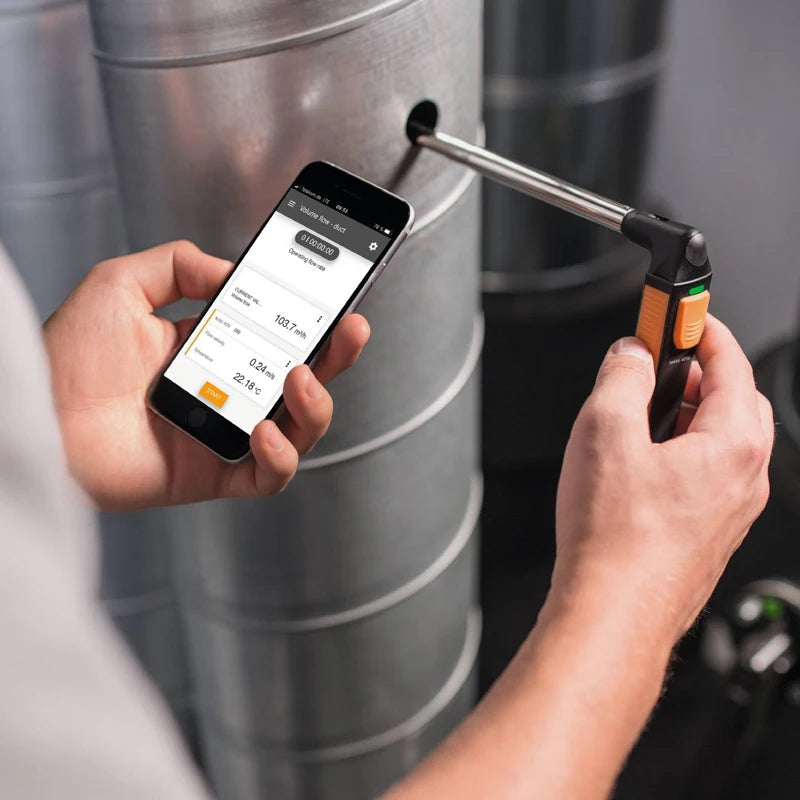 Smart Thermal Anemometer with Smartphone Control