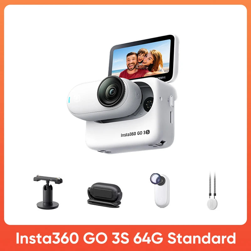 Tiny Vlogging Camera 4K 64GB White Waterproof