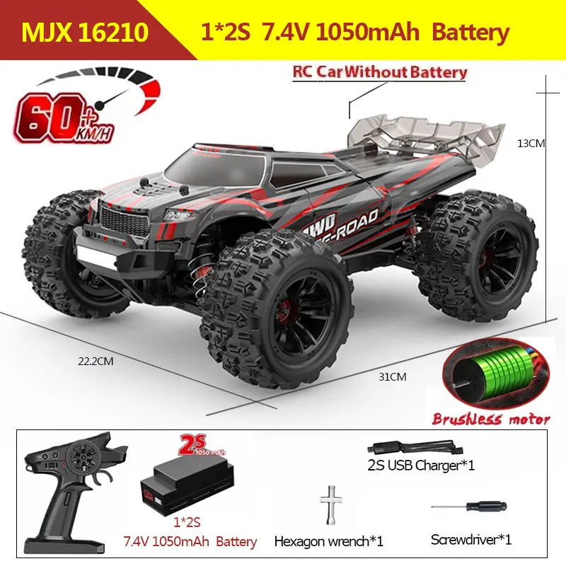 Remote Control 4WD Brushless RC Car 60kmh 1/16 Scale
