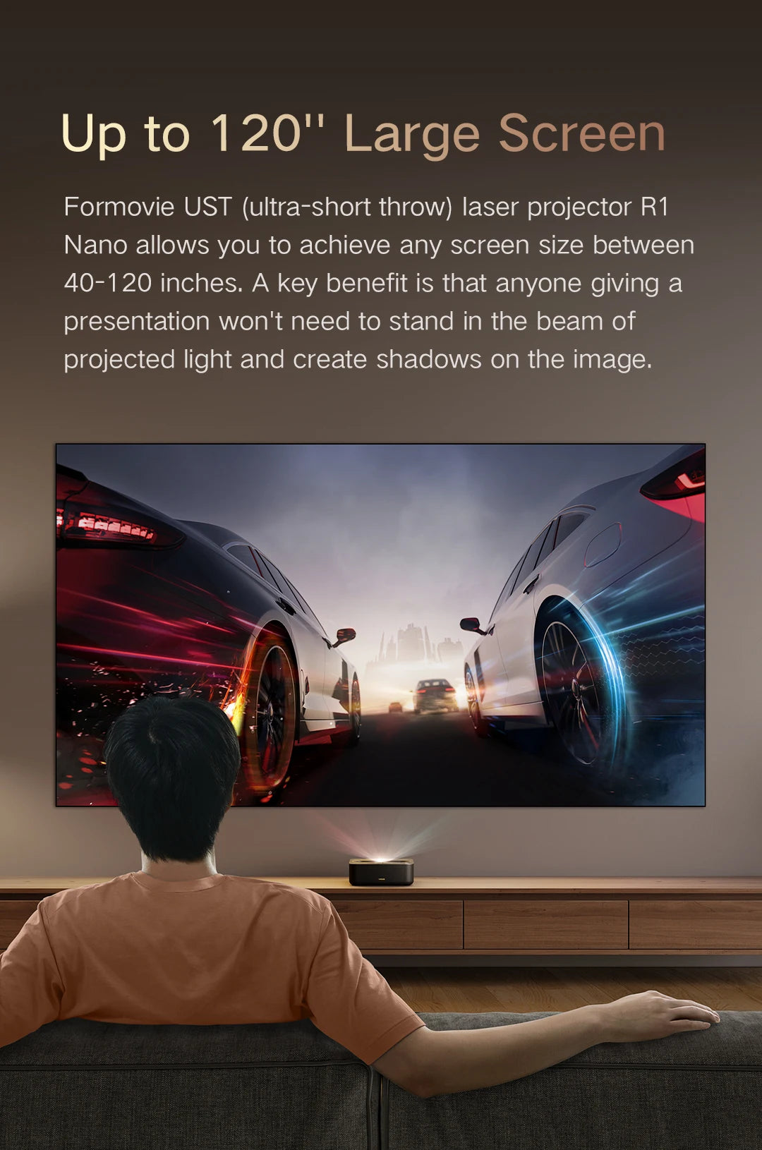 Laser Ultra Short Throw 4K Smart Projector 1200 ANSI