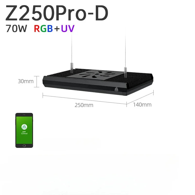 Z250Pro Full Spectrum RGB Aquarium Light with Hoisting Mount