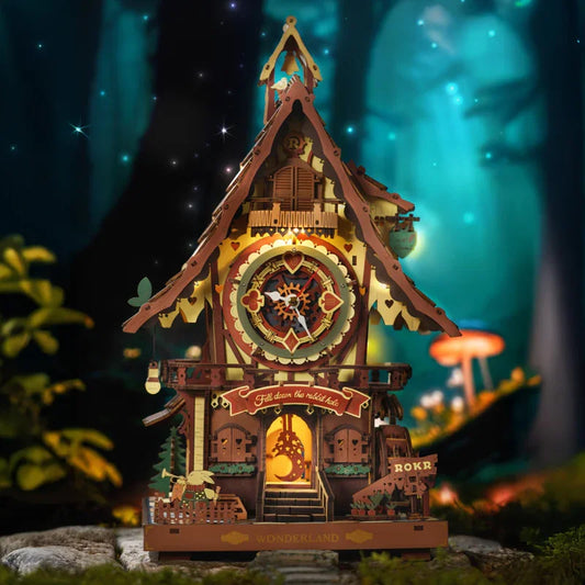 DIY Colorful 3D Cuckoo Clock Puzzle with Moving Gears