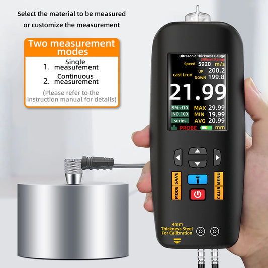 Portable Ultrasonic Thickness Gauge 0.01–300mm