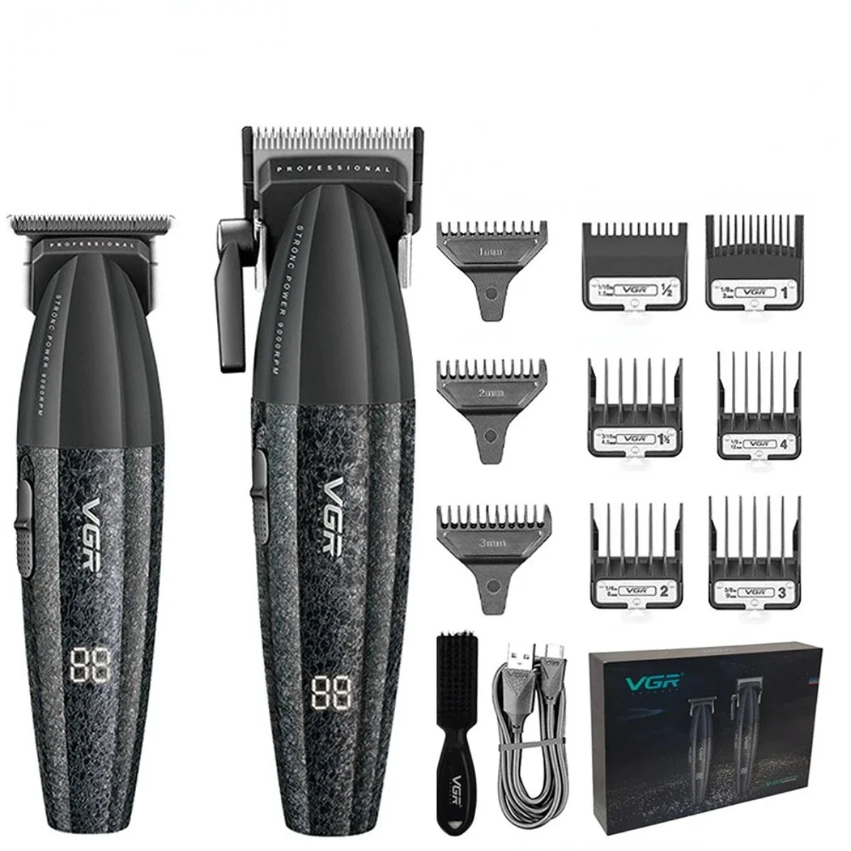 Professional 9000 RPM Hair Clipper Rechargeable Trimmer