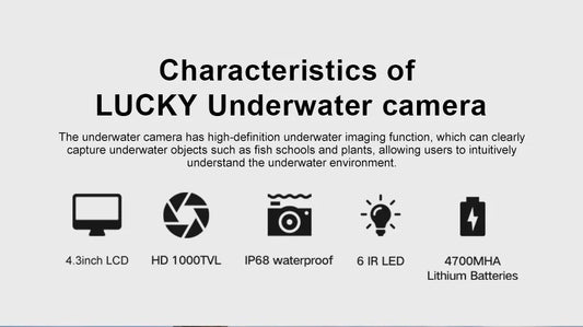Waterproof Fishing Camera with 4.3 LCD Screen