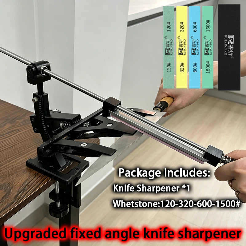 Professional Knife Sharpening System with Fine Angle Adjustment