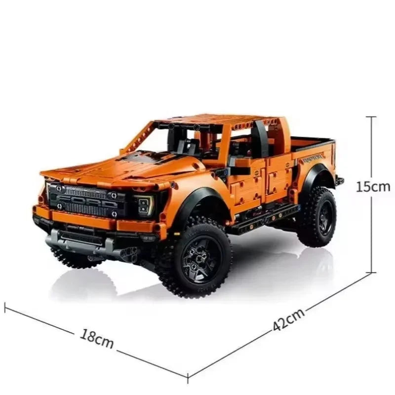 1:10 Scale Off-Road Pickup Truck Building Blocks Set
