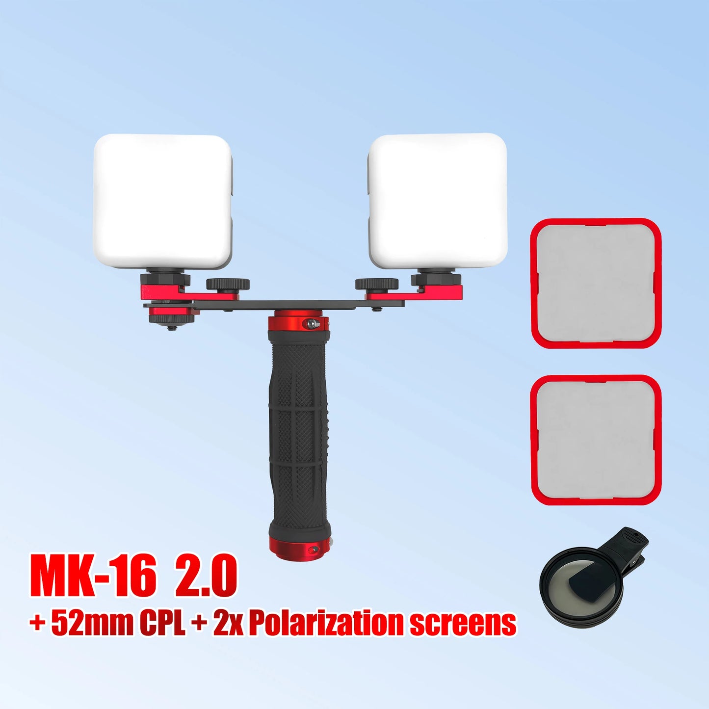 Mobile LED Light Polarizing Kit for Nail Macro Shots
