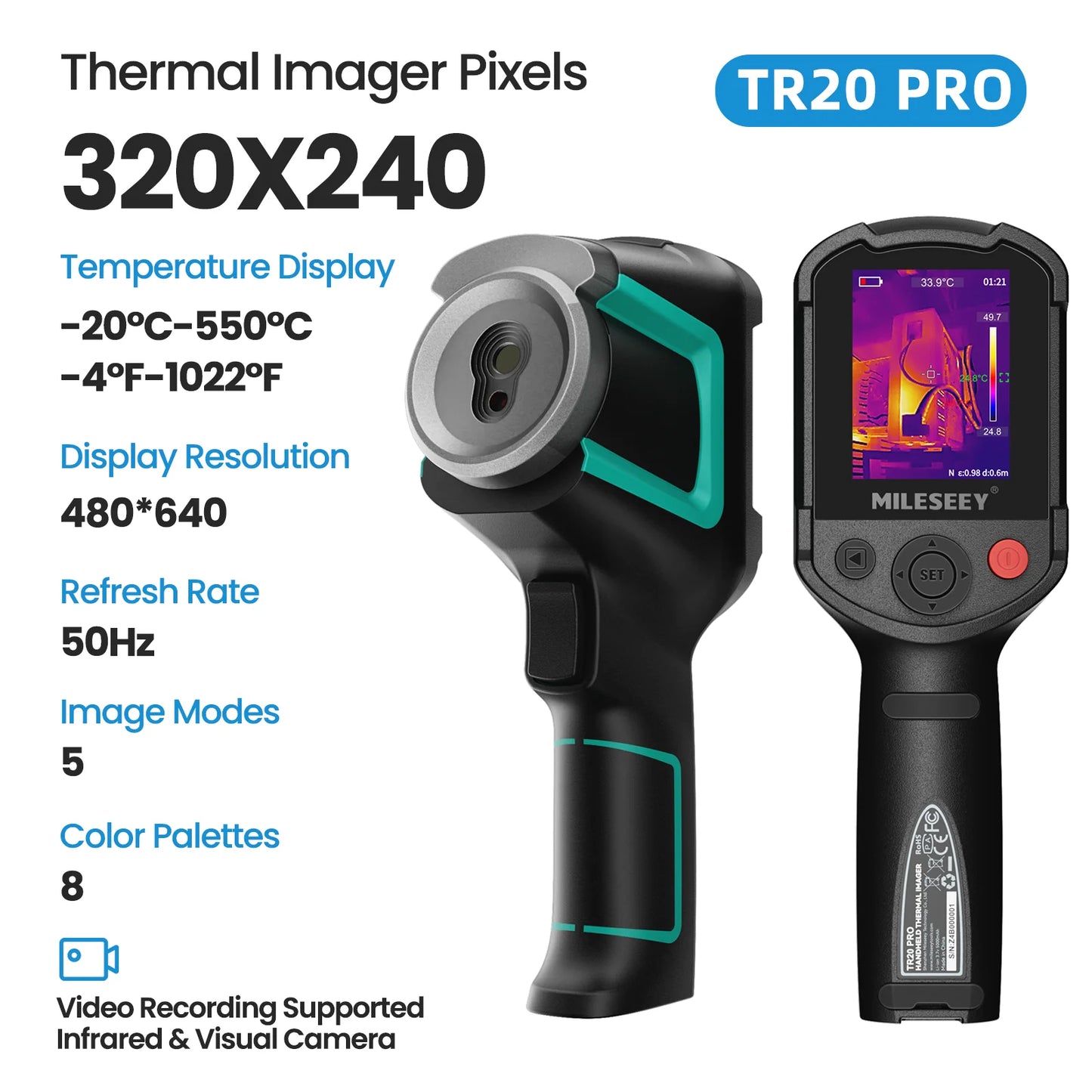 Professional 256×192 Thermal Camera High Accuracy Infrared