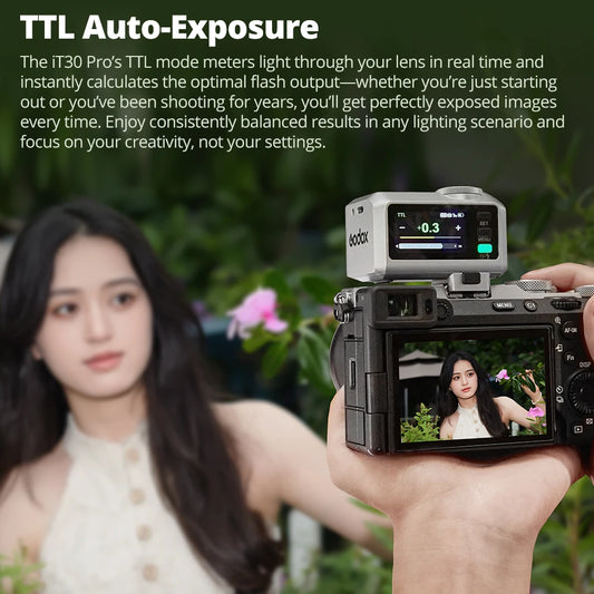 Compact Sony Camera Flash iT30Pro 2.4G Wireless