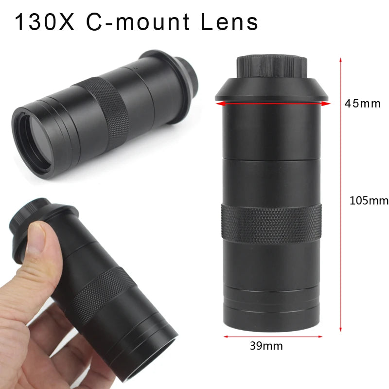 1080P HDMI Digital Microscope Camera with 130X C Mount Lens