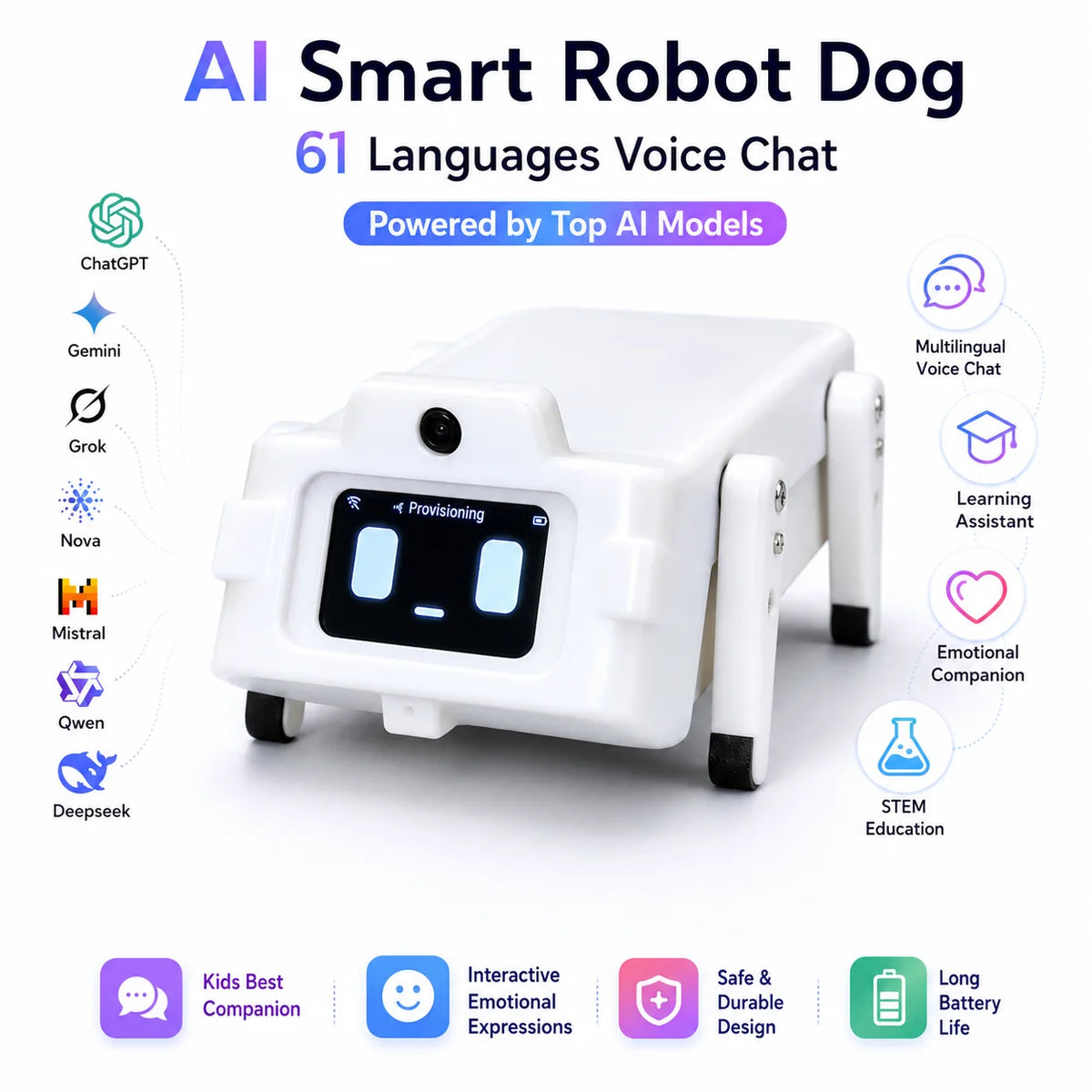 Smart AI Robot Dog Toy with Voice Interaction