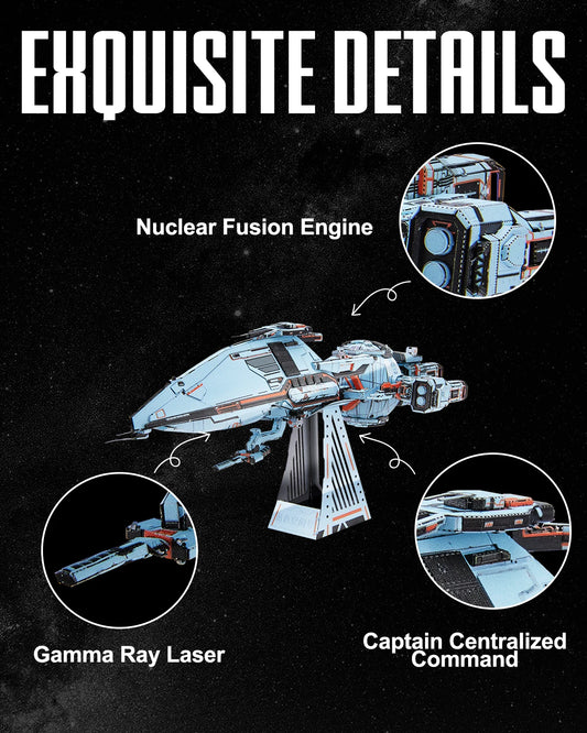 DIY Metal Assembly Puzzle Blue Space Collectible Craft
