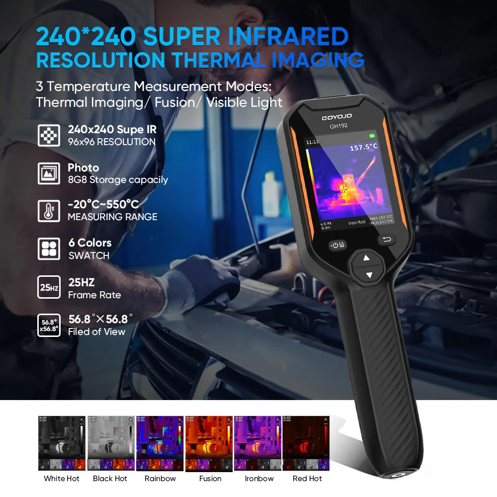 256x192 Thermal Imaging Camera for Home Inspection