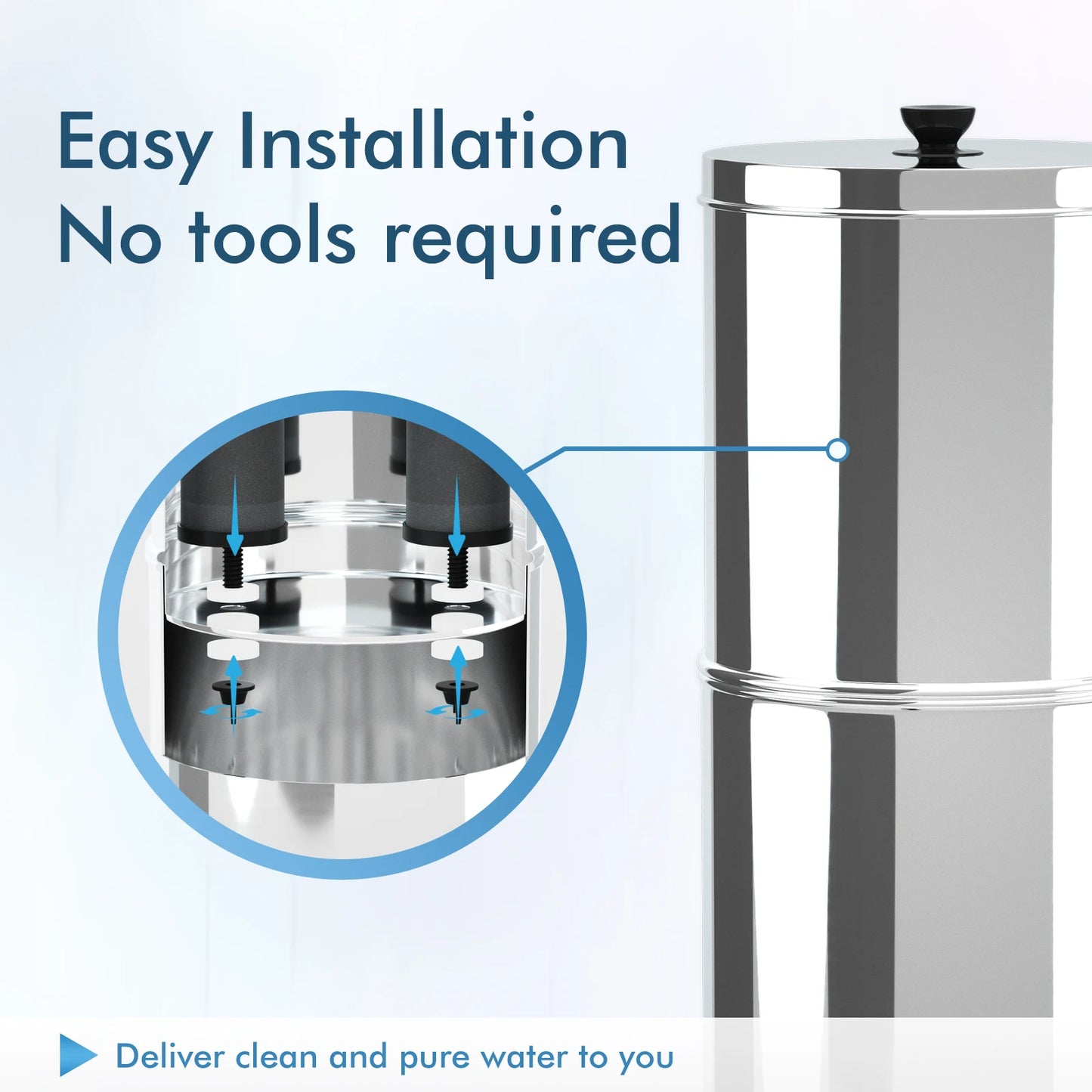 Gravity Water Filter System for Home Camping and Outdoor Use
