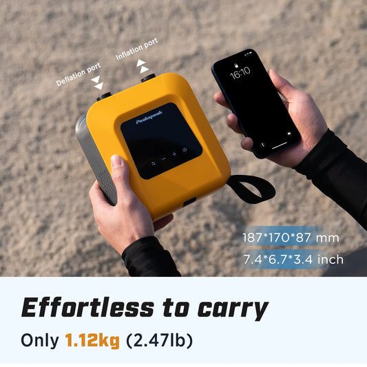 Portable Electric SUP Air Pump 20PSI Max Rechargeable 2600mAh