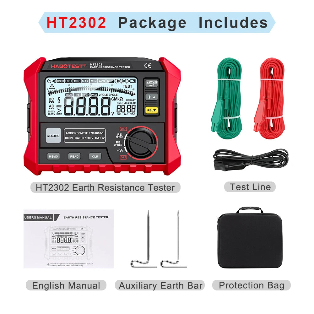 Portable Megohmmeter 100-Group Digital Insulation Meter