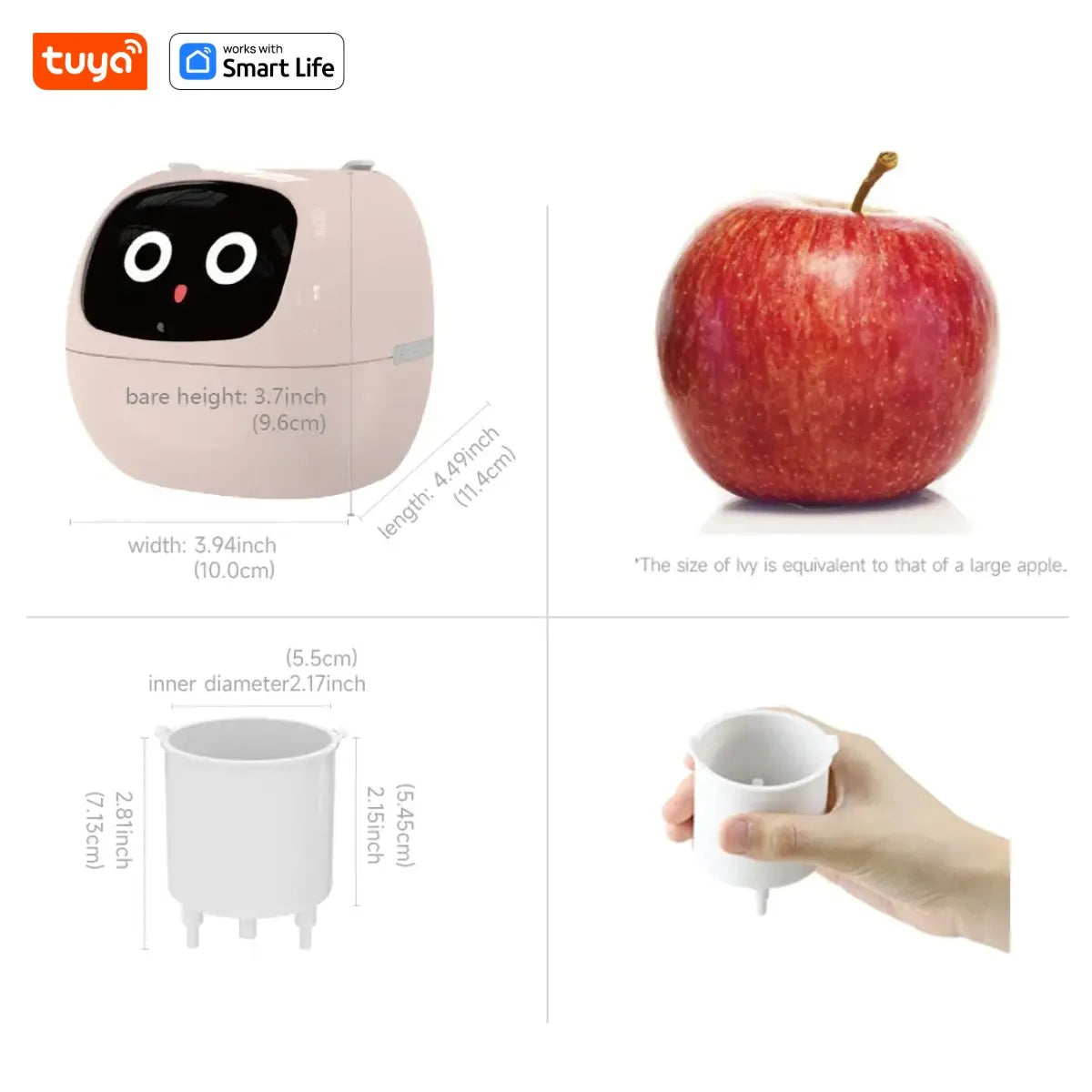 Smart Plant Pot with AI 49 Expressions and 7 Sensors