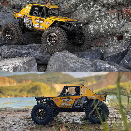 Mini 1/24 RC Crawler 4WD Yellow Off-Road Truck RTR