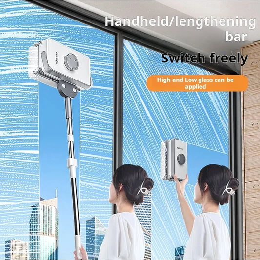 Double Sided Magnetic Window Cleaner with Telescopic Rod 8–35mm