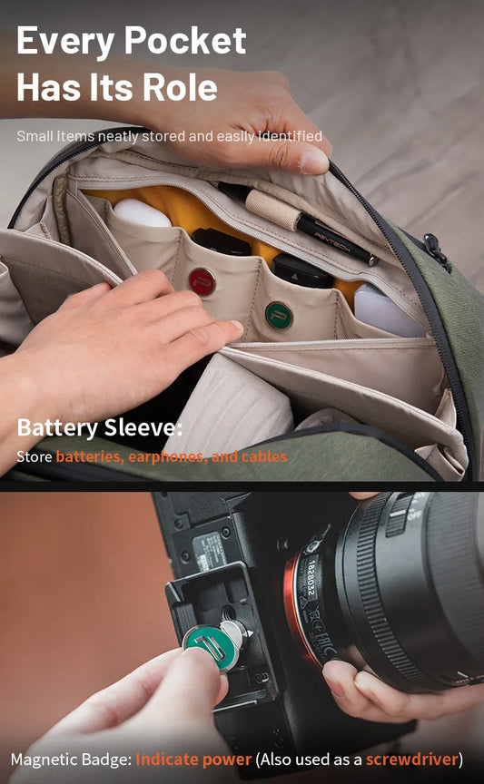Durable Green 10L Camera Shoulder Bag for Photographers