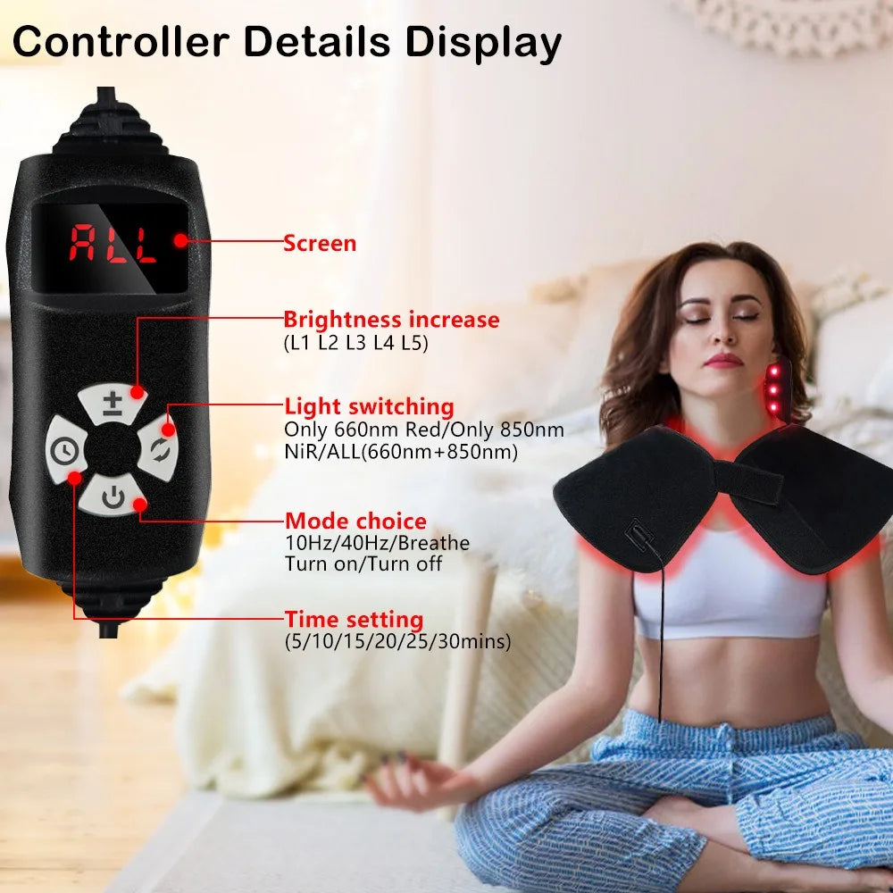 Wearable Red Infrared Therapy Pad Dual Chip Pain Relief
