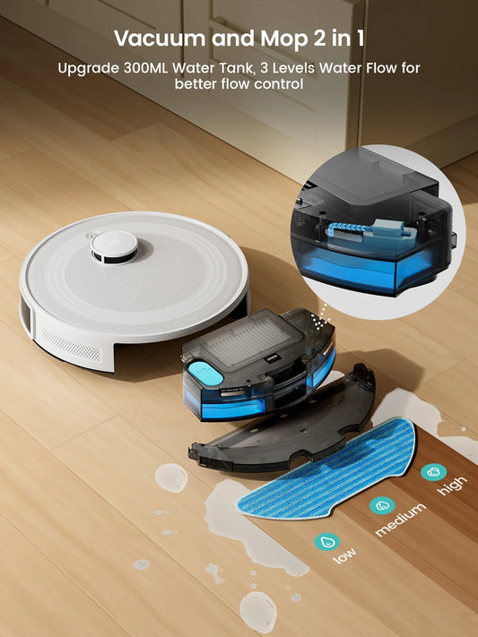 5500Pa Robot Vacuum Cleaner Laser Mapping for Carpets Pet Hair