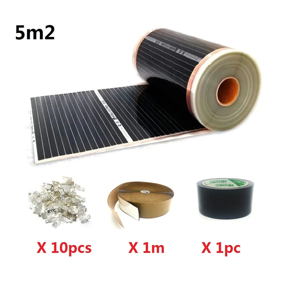 5m Infrared Underfloor Heating Film 220W Carbon Foil