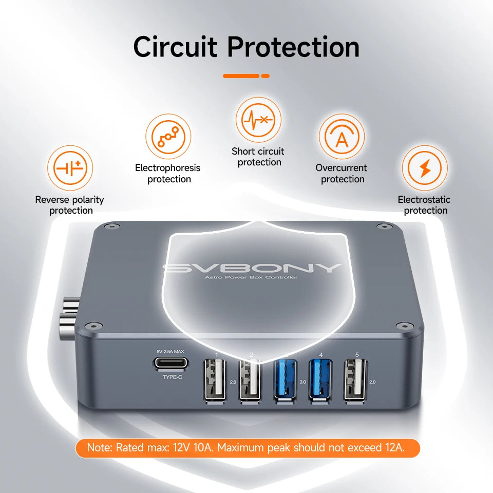 Compact Telescope Power Hub for ASCOM Astrophotography Systems